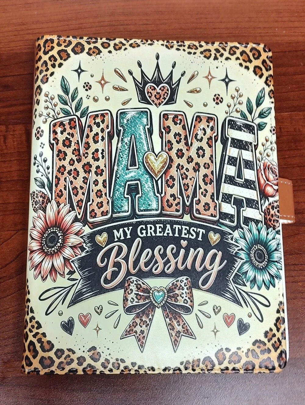 New! A5 Mama Leopard Binder Notebook, Paper, Divider Set